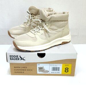 Eddie Bauer Winter Boots WMNS 8M Balasana Faux Fur Warm Lined Durable Cushioned